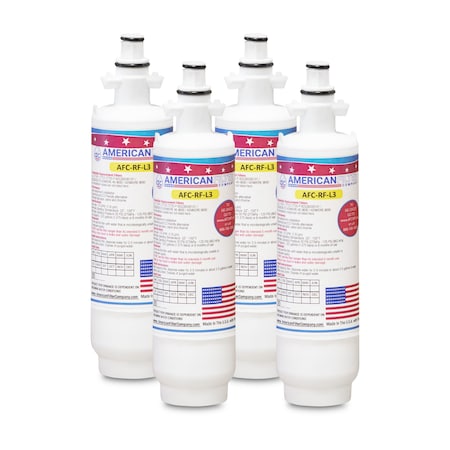 American Filter Co LG LT-700P Comparable Refrigerator Water Filters, 4PK LT-700P-AFC-RF-L3-4-70129